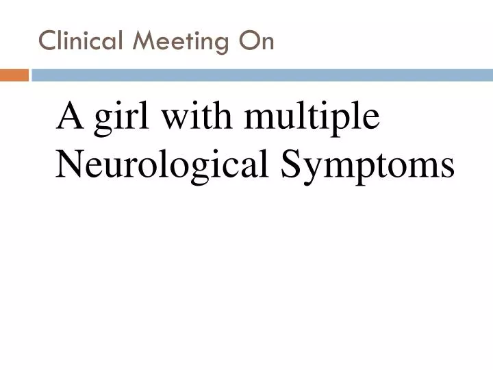 clinical meeting on