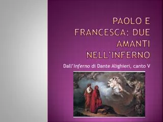 paolo e francesca due amanti nell inferno