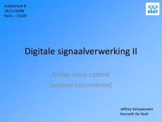 digitale signaalverwerking ii
