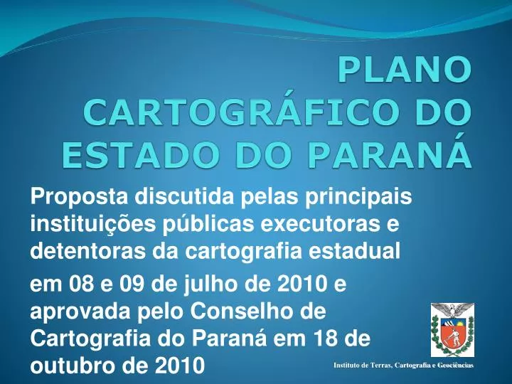 plano cartogr fico do estado do paran