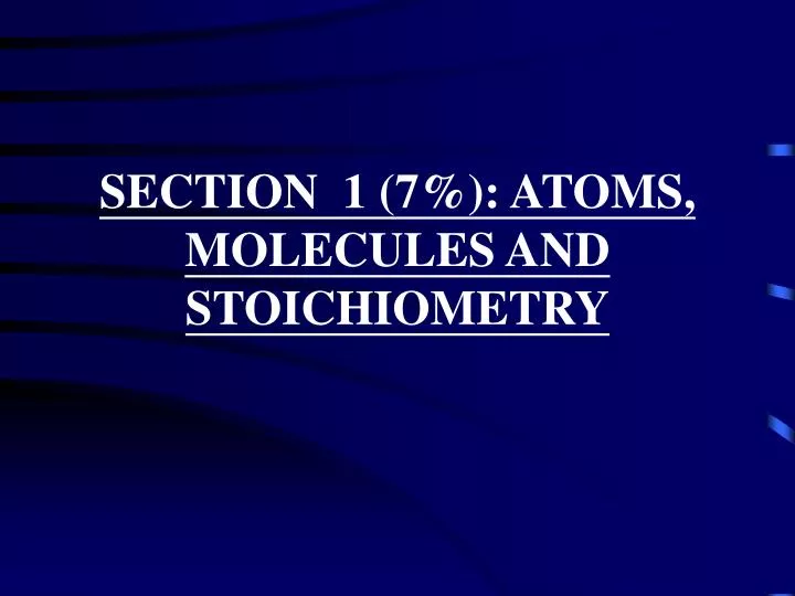 section 1 7 atoms molecules and stoichiometry