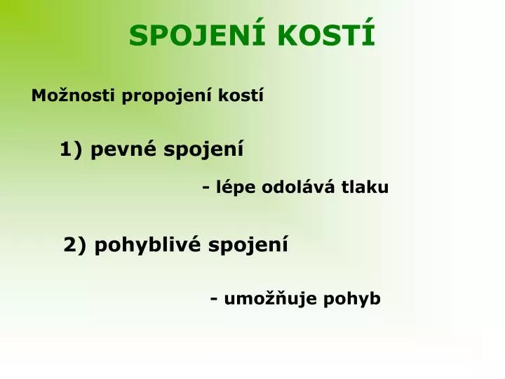 spojen kost