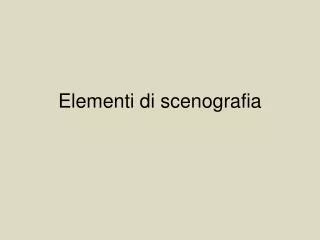 elementi di scenografia