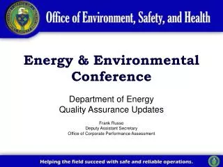 Energy &amp; Environmental Conference