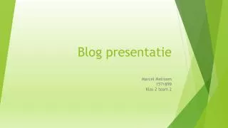 blog presentatie