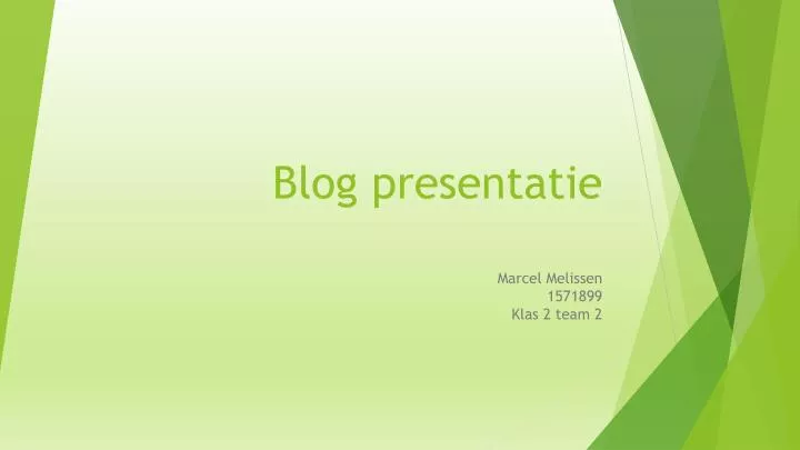 blog presentatie