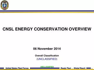 CNSL ENERGY CONSERVATION OVERVIEW