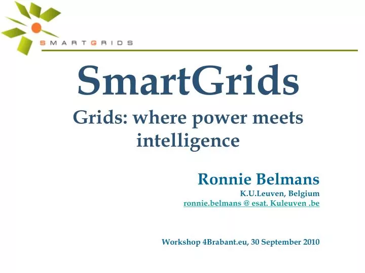 smartgrids grids where power meets intelligence