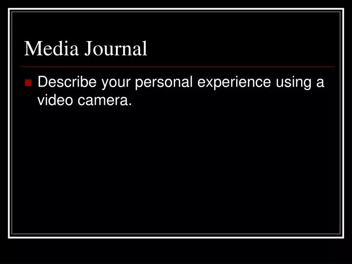 media journal