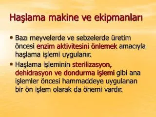 ha lama makine ve ekipmanlar