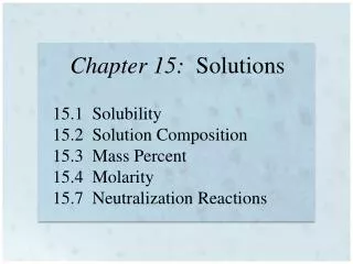 Chapter 15: Solutions