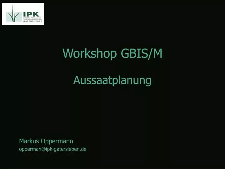 workshop gbis m