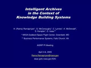 Intelligent Archives in the Context of Knowledge Building Systems