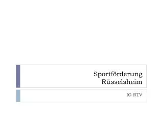 sportf rderung r sselsheim