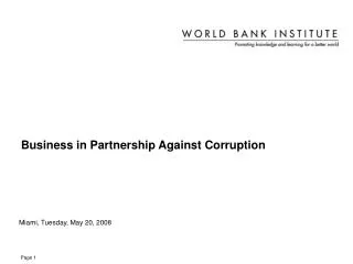 Business in Partnership Against Corruption