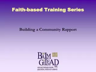 faith based training series