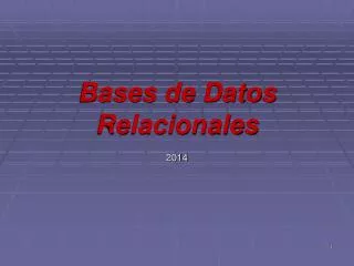 bases de datos relacionales