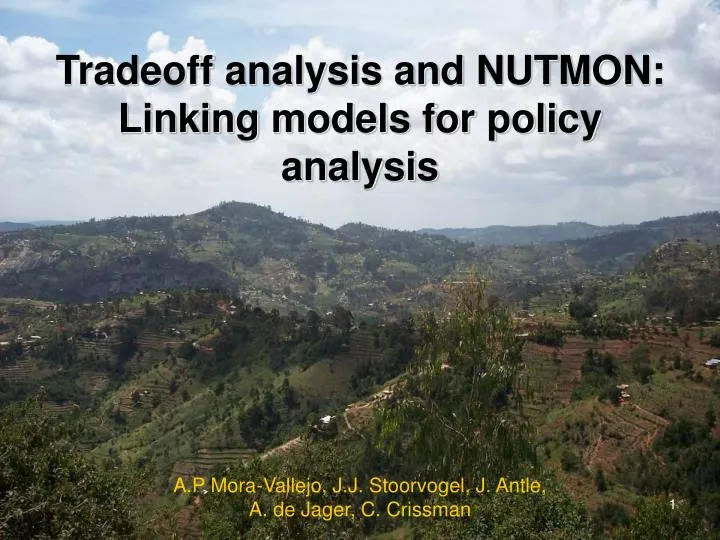 tradeoff analysis and nutmon linking models for policy analysis
