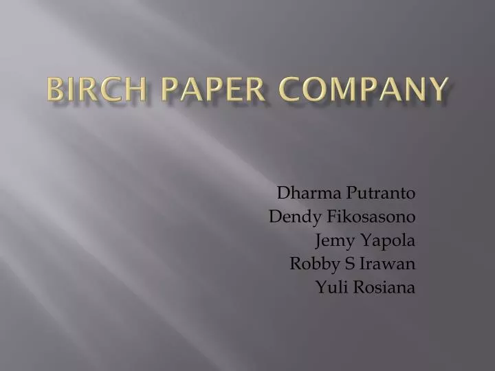 birch paper company