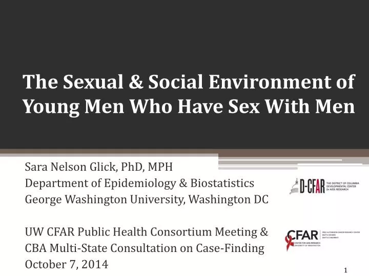 the sexual social environment of young men who have sex with men