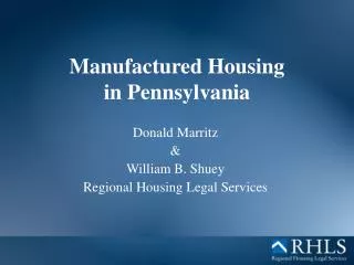 Manufactured Housing in Pennsylvania