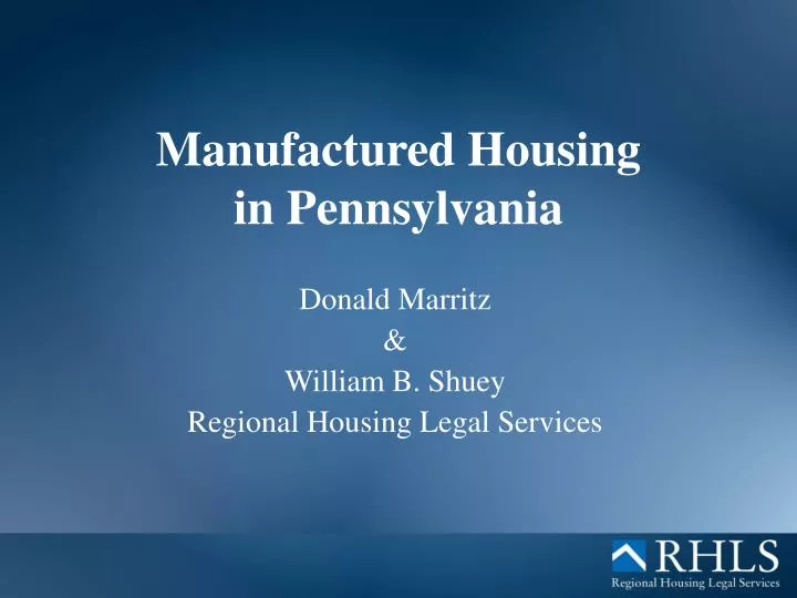 manufactured housing in pennsylvania