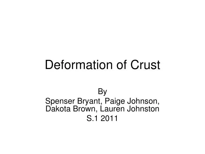 deformation of crust