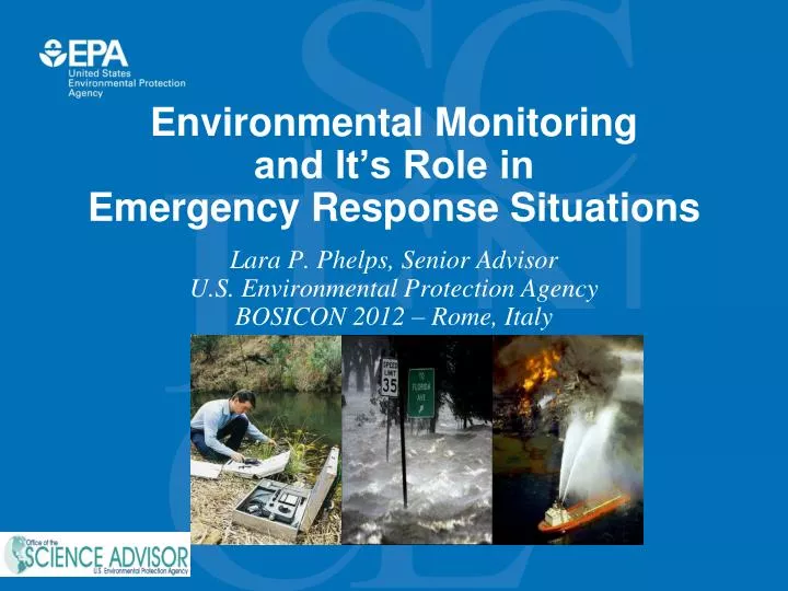 environmental monitoring and it s role in emergency response situations