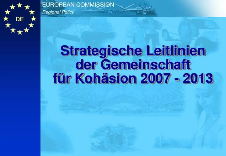 strategische leitlinien der gemeinschaft f r koh sion 2007 2013
