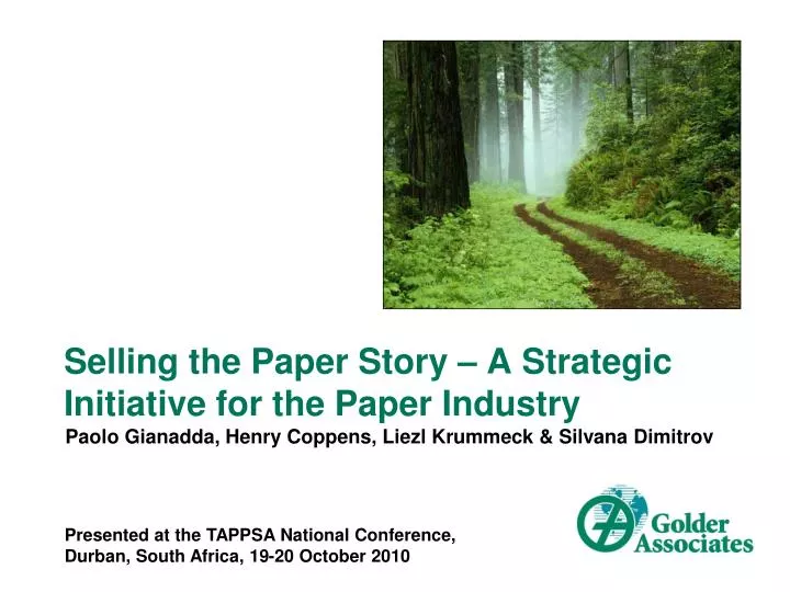 selling the paper story a strategic initiative for the paper industry