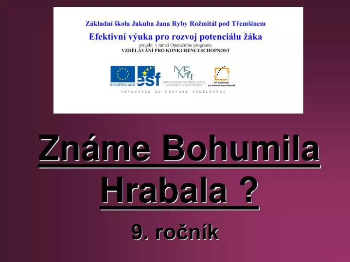 zn me bohumila hrabala