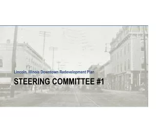 Steering Committee #1