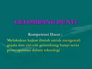 gelombang bunyi