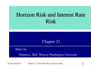 Horizon Risk and Interest Rate Risk