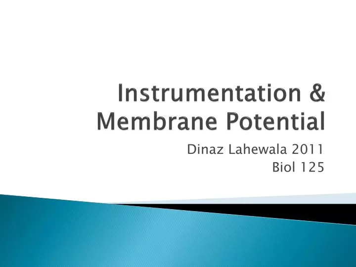 instrumentation membrane potential