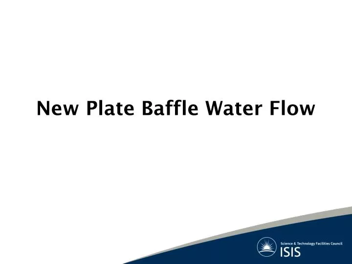 new plate baffle water flow