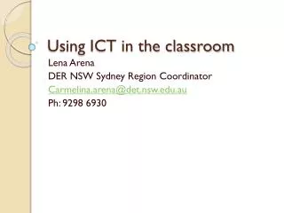 Using ICT in the classroom