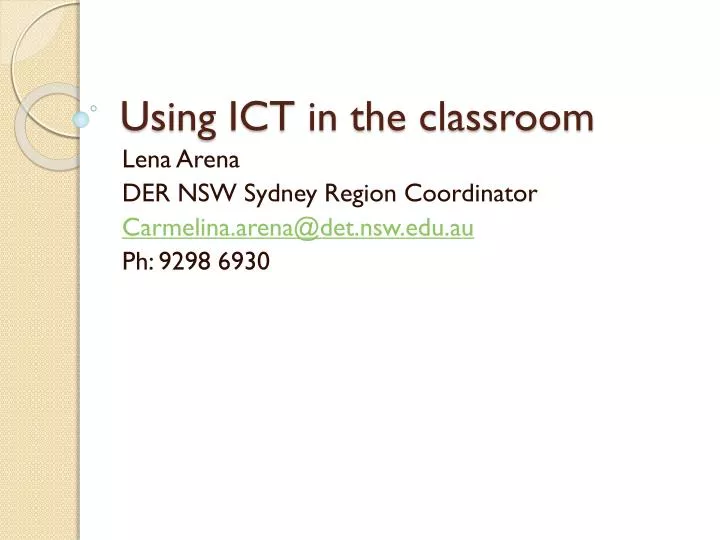 using ict in the classroom