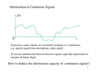 Information in Continuous Signals