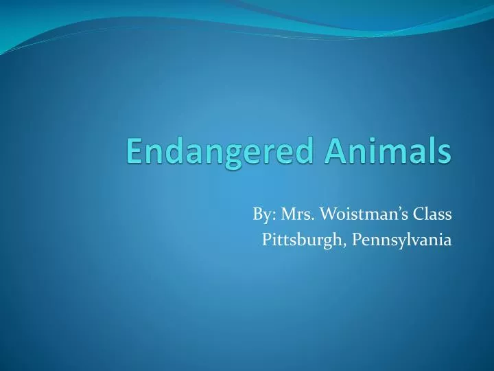 endangered animals