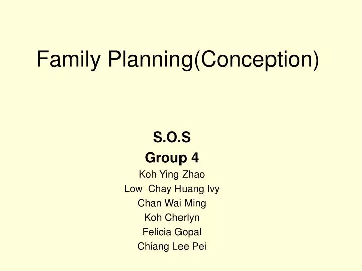 family planning conception