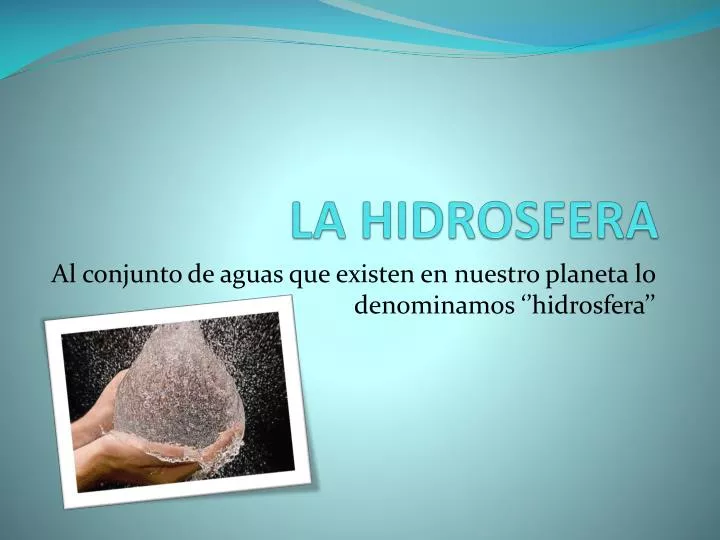 la hidrosfera