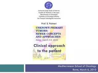 Clinical approach to the patient