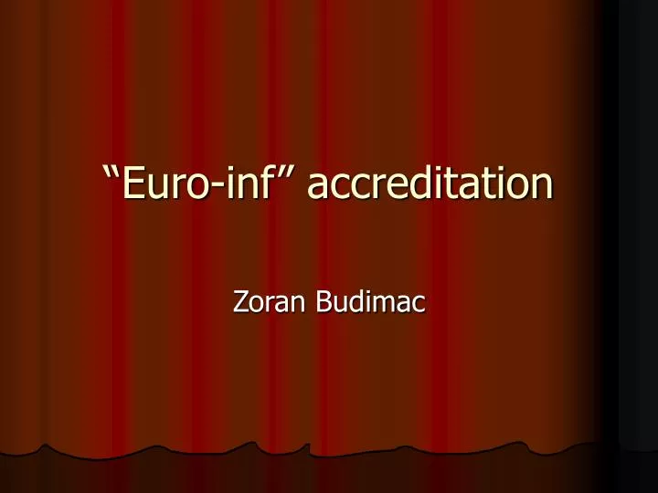 euro inf accreditation