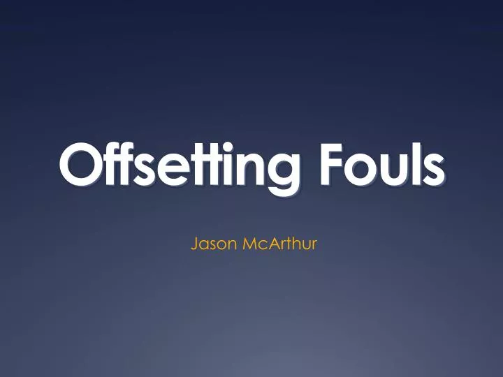 offsetting fouls