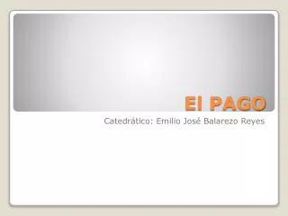 el pago