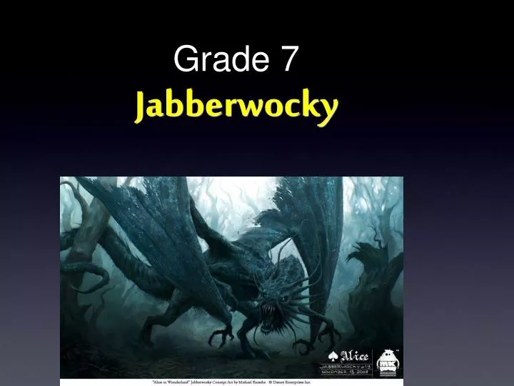 grade 7 jabberwocky