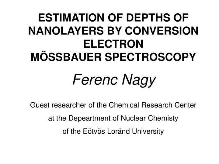 estimation of depths of nanolayers by conversion electron m ssbauer spectroscopy