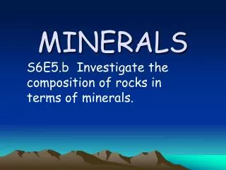 MINERALS