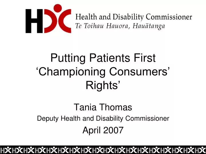 putting patients first championing consumers rights